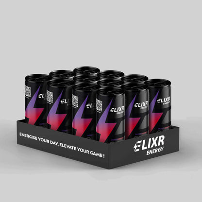 Elixr Energy Drink Mixed Berry Flavour 12 Pack