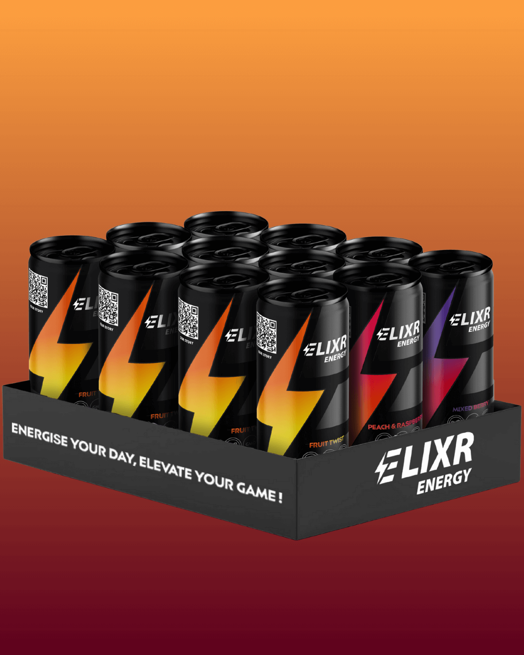 A variety pack of different preworkout drink flavours