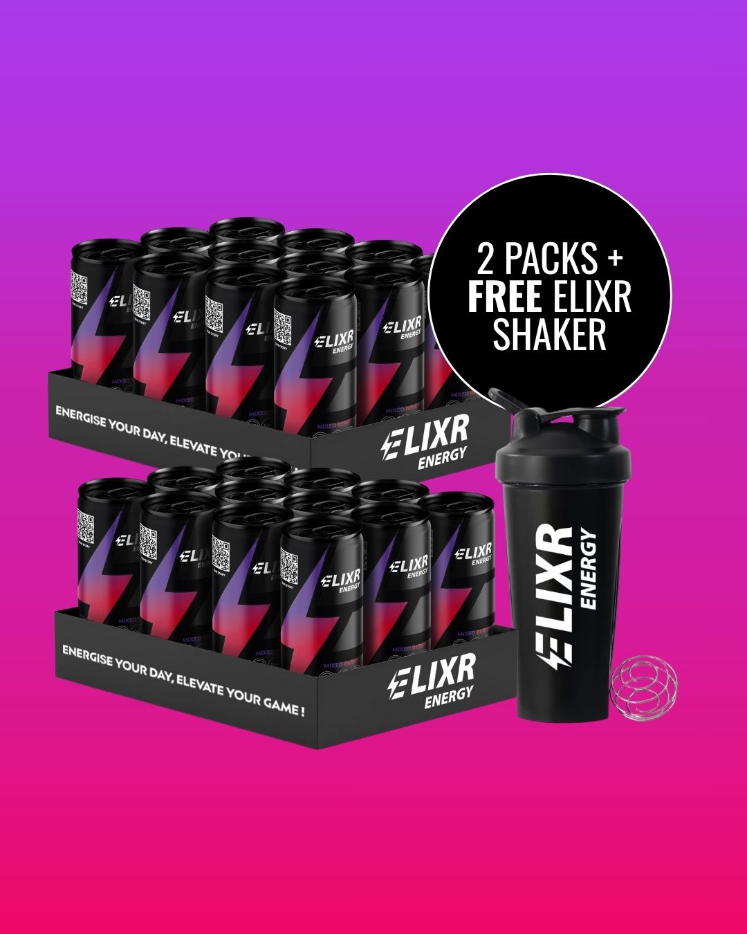 Elixr Mixed Berry Pre-Workout Drink Bundle
