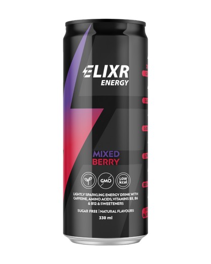 ELIXR MIXED BERRY ENERGY DRINK (12 PACK)