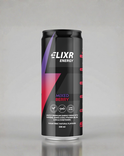 ELIXR MIXED BERRY ENERGY DRINK (12 PACK)